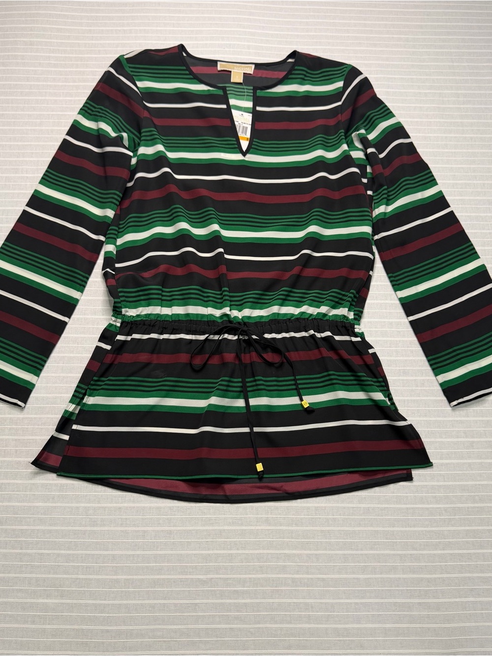 Michael Michael Kors Striped Drawstring Waist Top – NWT – Size S